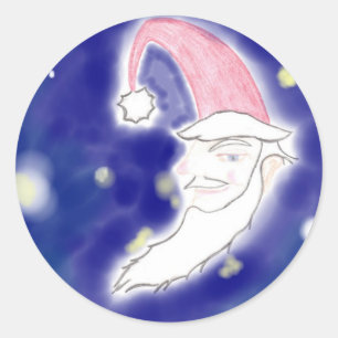 Weihnachtskunstaufkleber Runder Aufkleber