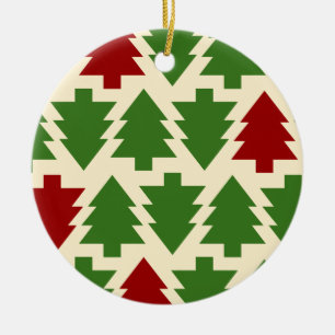 Weihnachtskunstmuster Ein kleiner Weihnachtsbaum Keramik Ornament