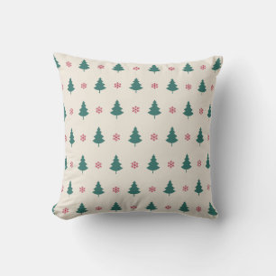 Weihnachtskunstmuster Ein kleiner Weihnachtsbaum Kissen
