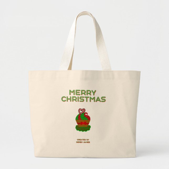 Weihnachtskupcake Jumbo Tote Tasche (Vorne)