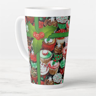 Weihnachtskupcakes Muster Milchtasse