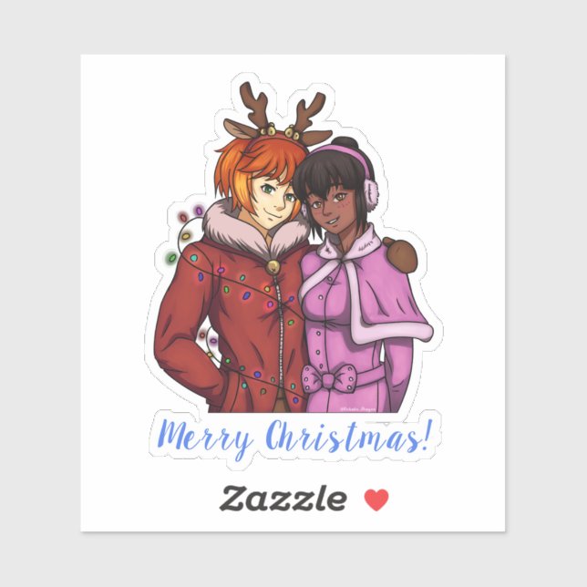 Weihnachtskuppel Aufkleber (Blatt)