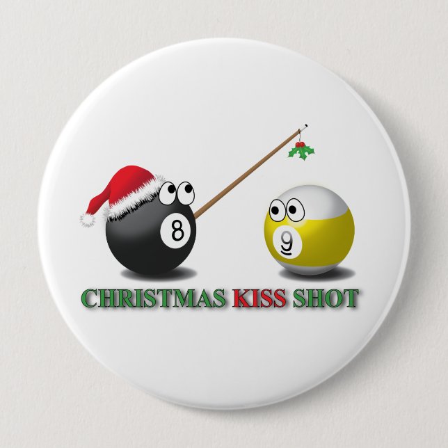 Weihnachtskuss-Schussknöpfe Button (Vorderseite)