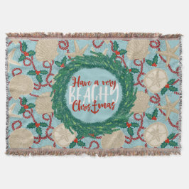 Weihnachtsküste Muschel Wreath - Rot Decke