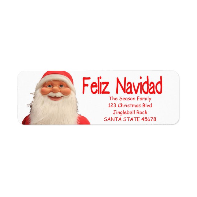 Weihnachtslabel Feliz Navidad (Vorne)