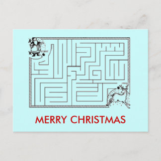 Weihnachtslabyrinth-Postkarte Feiertagspostkarte