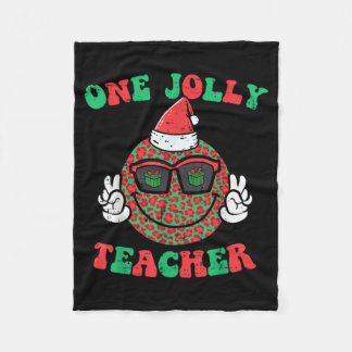 Weihnachtslächeln Frieden Fröhlich Lehrer Retro Xm Fleecedecke