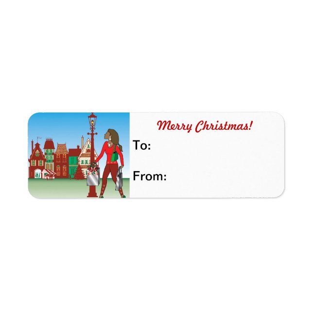 Weihnachtsläden mit Taschen in angekleideter Mode (Vorne)