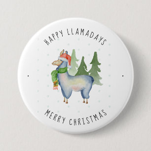 Weihnachtslama Button
