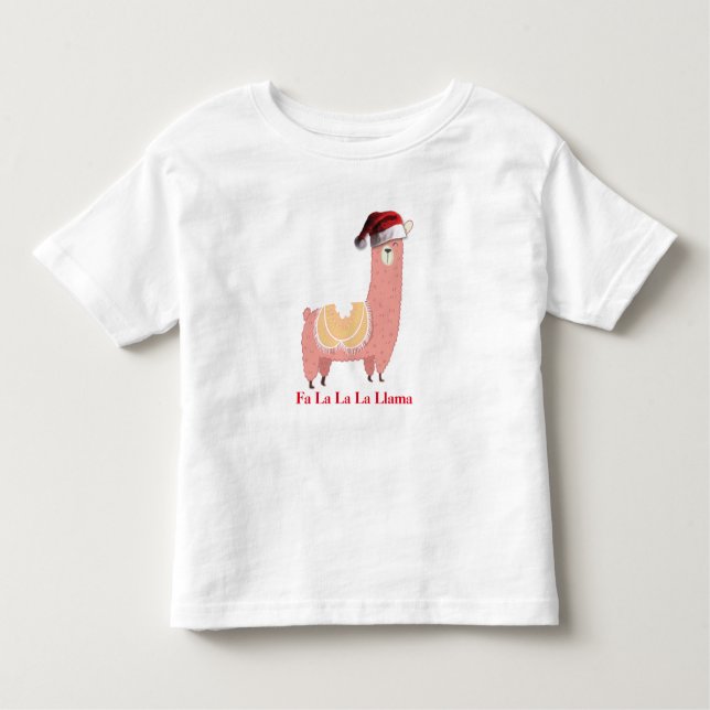Weihnachtslama Kleinkind T-shirt (Vorderseite)