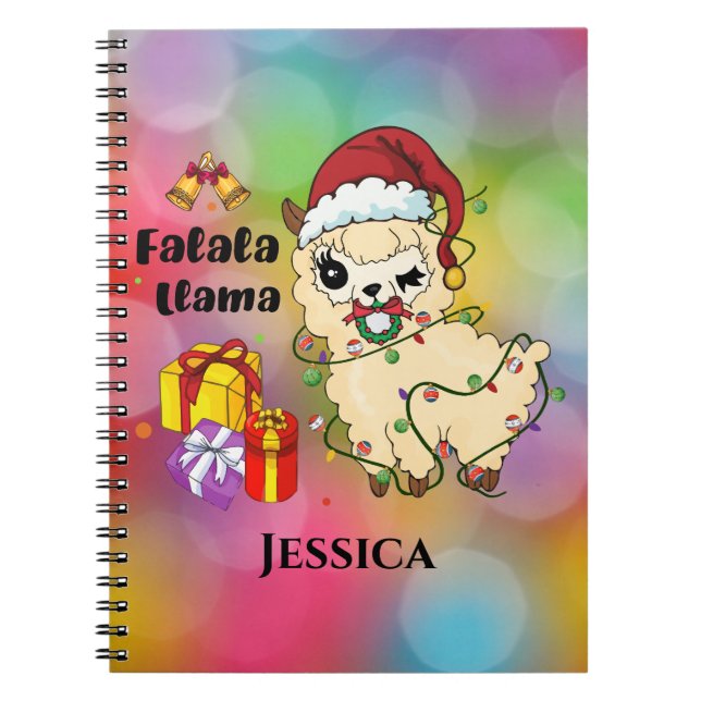 Weihnachtslama Notizblock (Vorderseite)