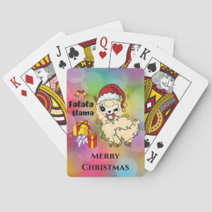 Weihnachtslama Spielkarten