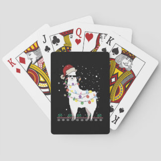 Weihnachtslama Spielkarten