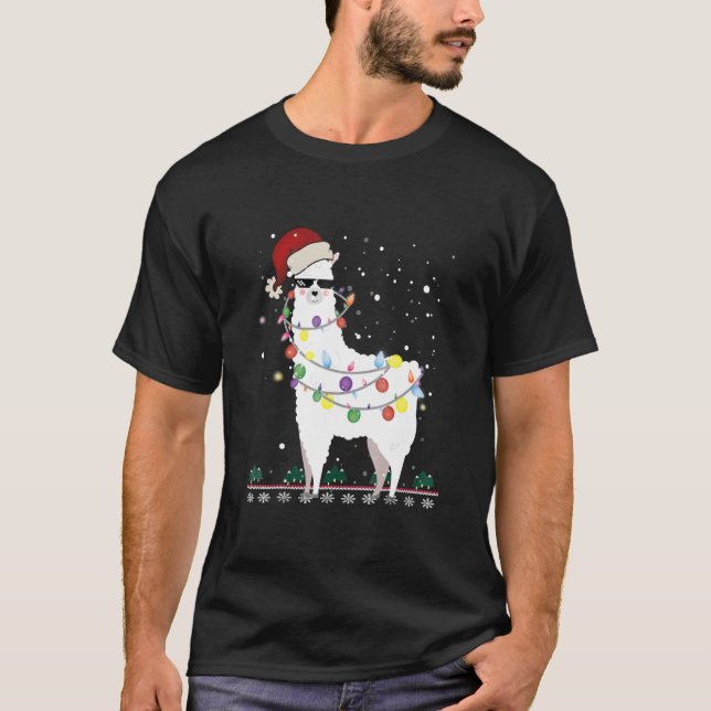 Weihnachtslama T-Shirt (Vorderseite)
