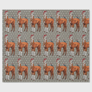 WEIHNACHTSlama u. -VOGEL Packpapier