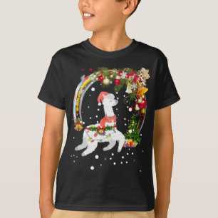 Weihnachtslama Weihnachtsmannmütze Ugly Xmas Tree  T-Shirt