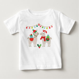 Weihnachtslamas Baby T-shirt