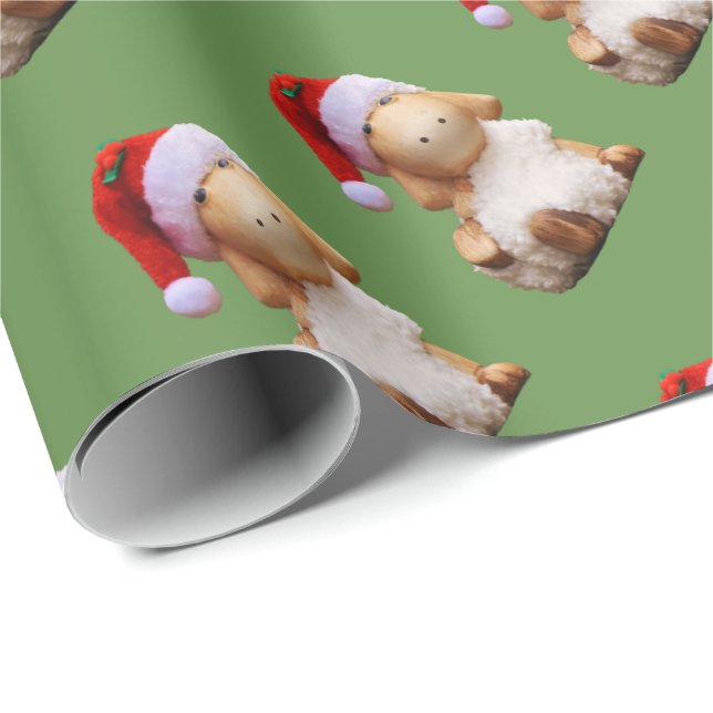 Weihnachtslamm Geschenkpapier (Rolleneckpunkt)