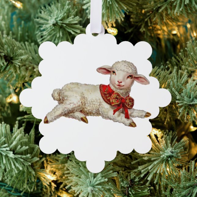 Weihnachtslamm Ornament Karte (Insitu (Baum))