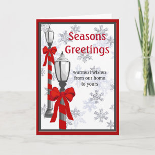 Weihnachtslamp Post Saisons Grußkarte Feiertagskarte