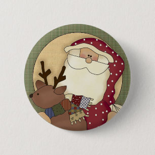 Weihnachtsland Weihnachtsmann Button