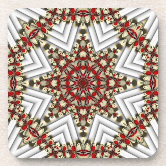 Weihnachtslandpatchwork Cork Untersetzer (Vorderseite)