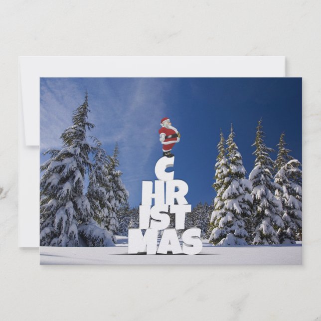 Weihnachtslandschaft Einladung (Vorderseite)