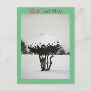 Weihnachtslandschaft Feiertagspostkarte