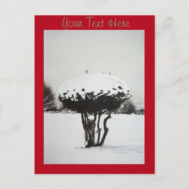 Weihnachtslandschaft Feiertagspostkarte (Vorderseite)