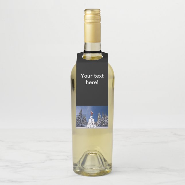 Weihnachtslandschaft Flaschenanhänger (Auf Flasche)