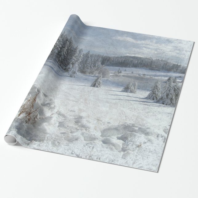Weihnachtslandschaft Geschenkpapier (Ungerollt)