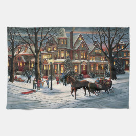 Weihnachtslandschaft Geschirrtuch