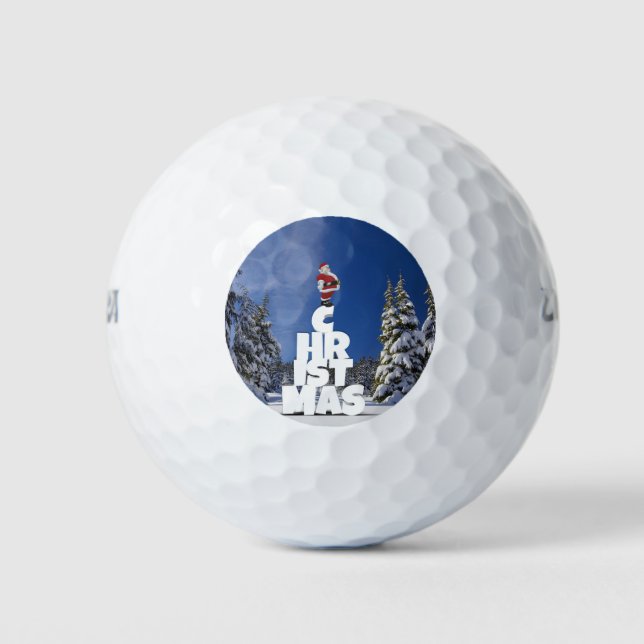 Weihnachtslandschaft Golfball (Vorderseite)