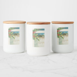 Weihnachtslandschaft Holly Snow Winter Lebensmitteletikett