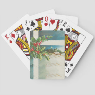 Weihnachtslandschaft Holly Snow Winter Spielkarten