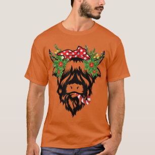 Weihnachtslandschaft Kuh Funny Farm Animal T-Shirt