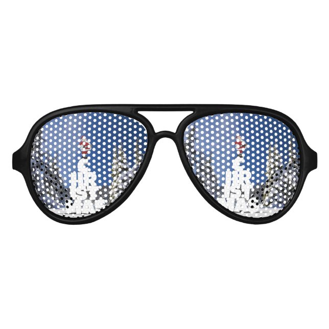 Weihnachtslandschaft Partybrille (Vorderseite)