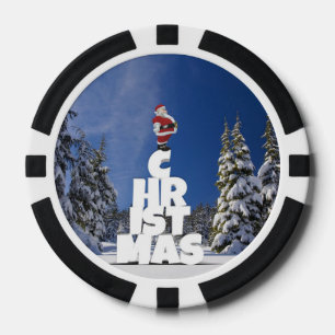 Weihnachtslandschaft Pokerchips