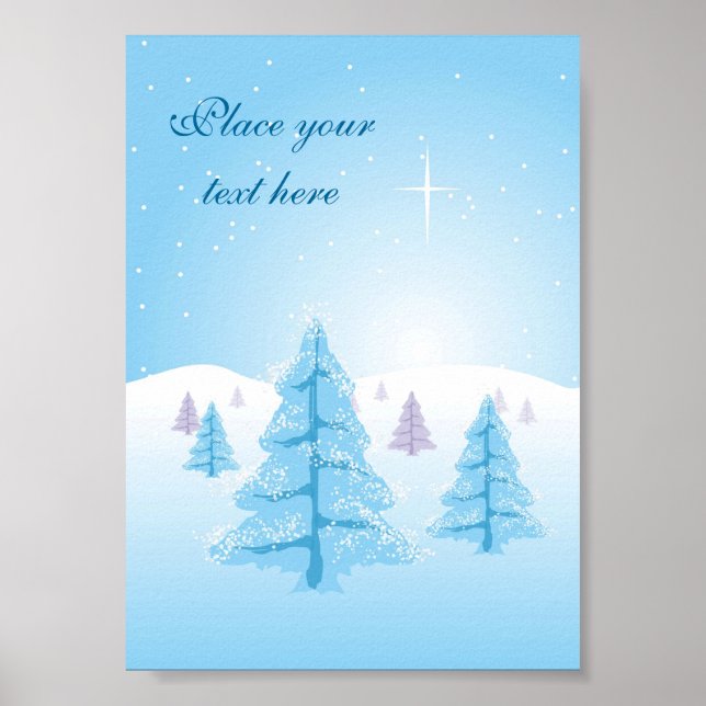 Weihnachtslandschaft Poster (Vorne)
