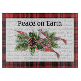 Weihnachtslandschaft | Roter Kardinal Schneidebrett