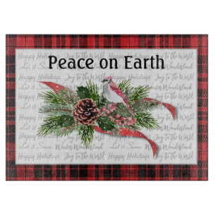 Weihnachtslandschaft   Roter Kardinal Schneidebrett