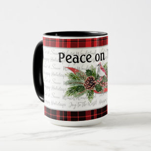 Weihnachtslandschaft   Roter Kardinal Tasse