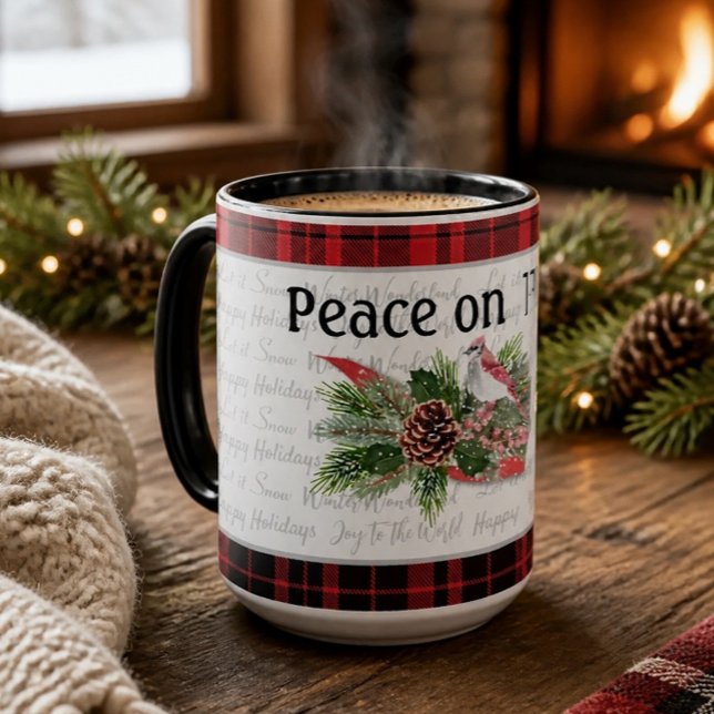 Weihnachtslandschaft | Roter Kardinal Tasse (Von Creator hochgeladen)