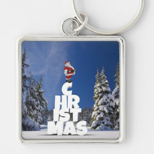 Weihnachtslandschaft Schlüsselanhänger