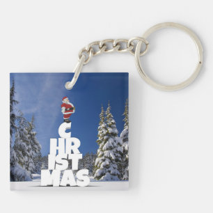 Weihnachtslandschaft Schlüsselanhänger