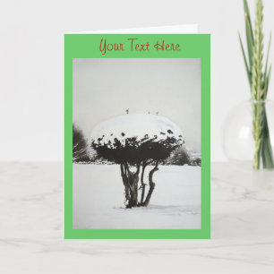 Weihnachtslandschaft - Schneekunst Feiertagskarte