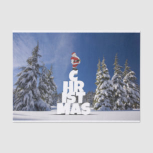 Weihnachtslandschaft Seidenpapier