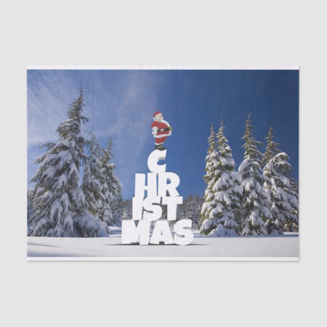 Weihnachtslandschaft Seidenpapier (Vorderseite)