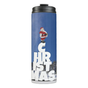 Weihnachtslandschaft Thermosbecher