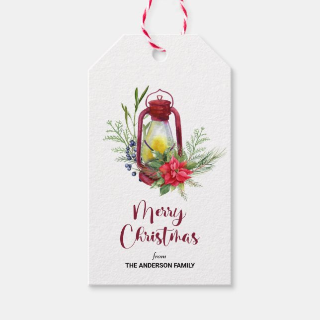 Weihnachtslaterne Geschenkanhänger (Vorderseite)